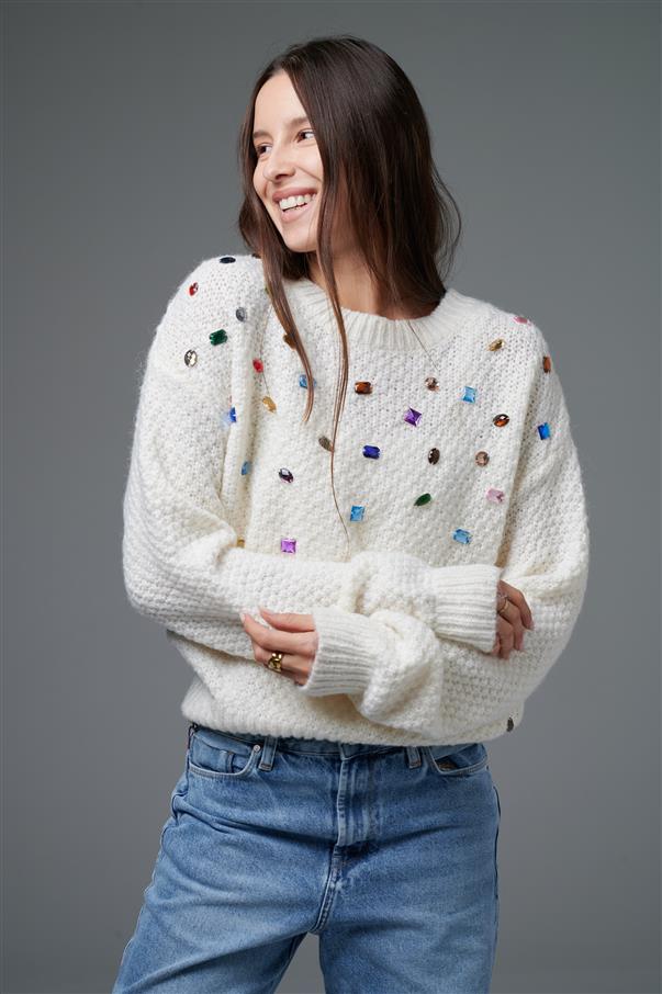 Sweater Wish con Piedras de Colores